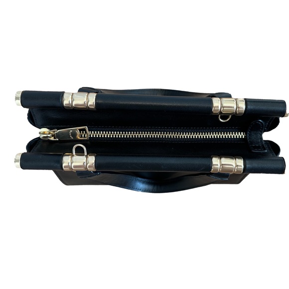 Coach Grace Bag 20 Black Leather Crossbody Satchel Top Handle Purse - Picture 15 of 16